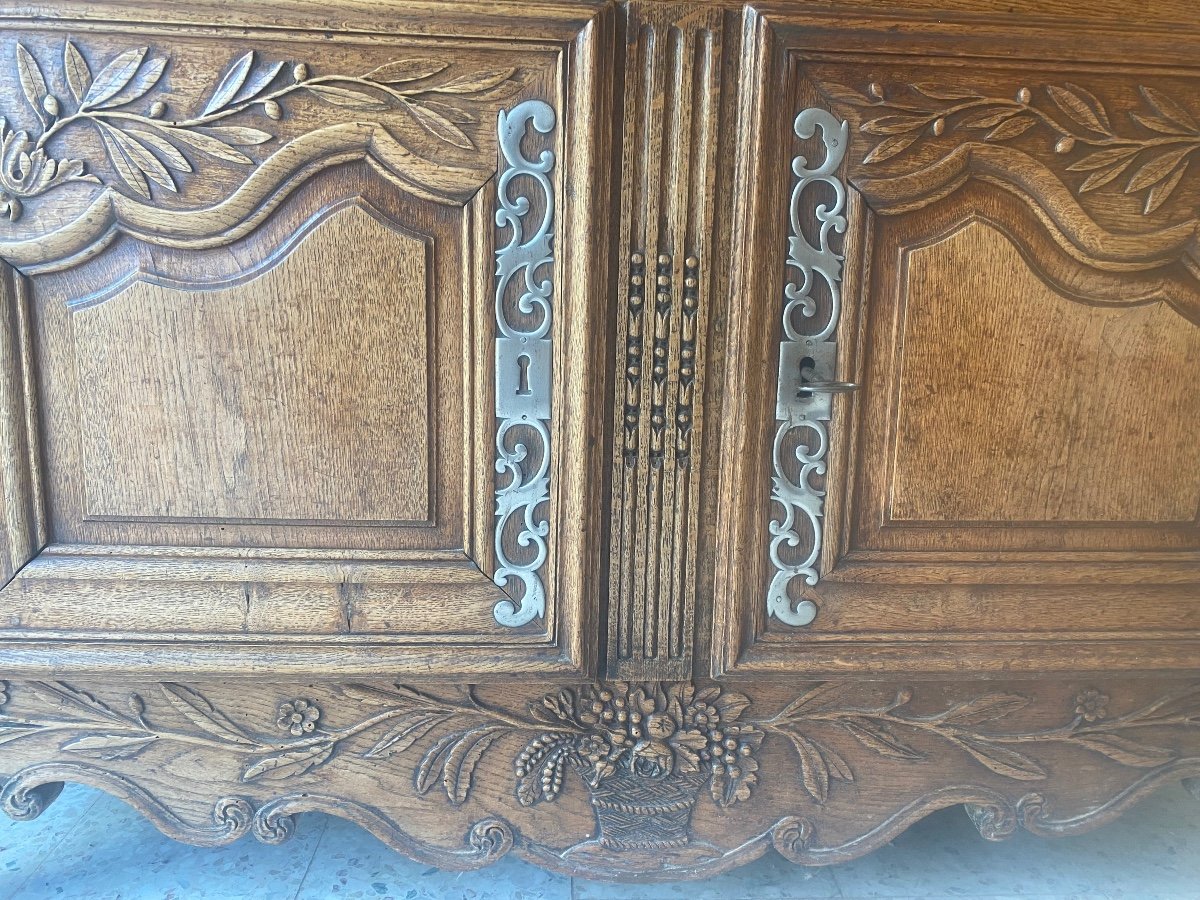 18th Century Double Body Golden Oak Sideboard -photo-4