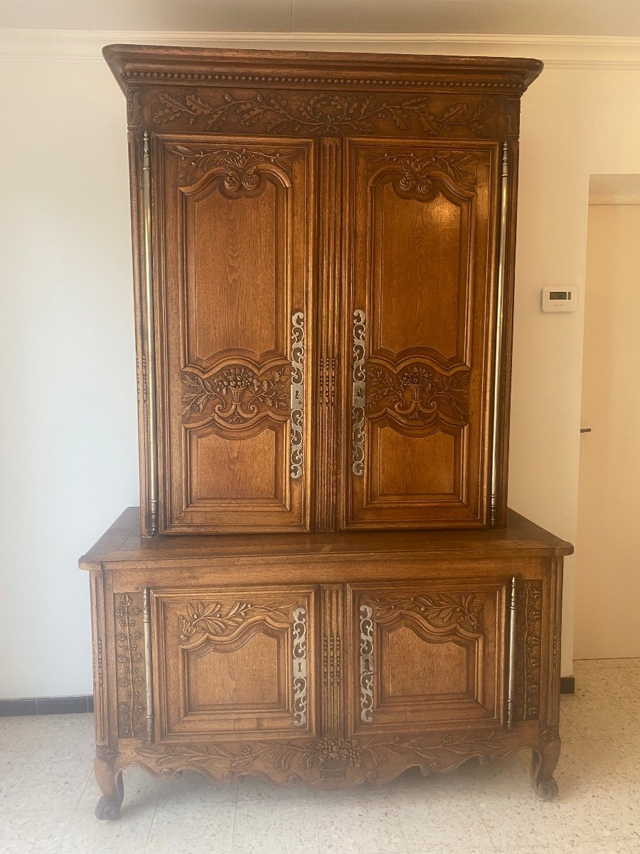 18th Century Double Body Golden Oak Sideboard 