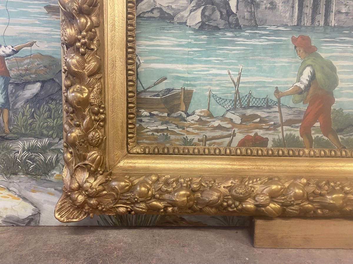 Large 19th Century Frame Gilded With Gold Leaf-photo-4