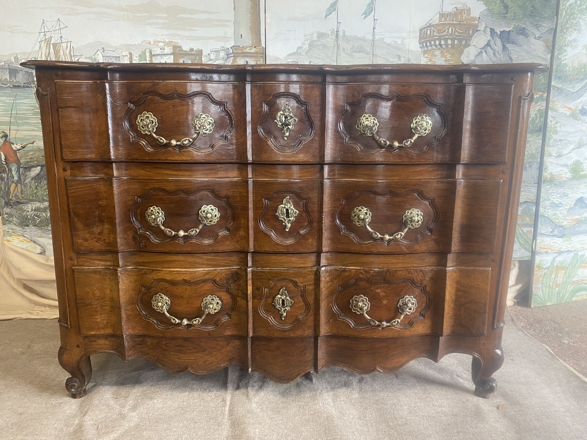 Commode Arbalète Provençale En Noyer 