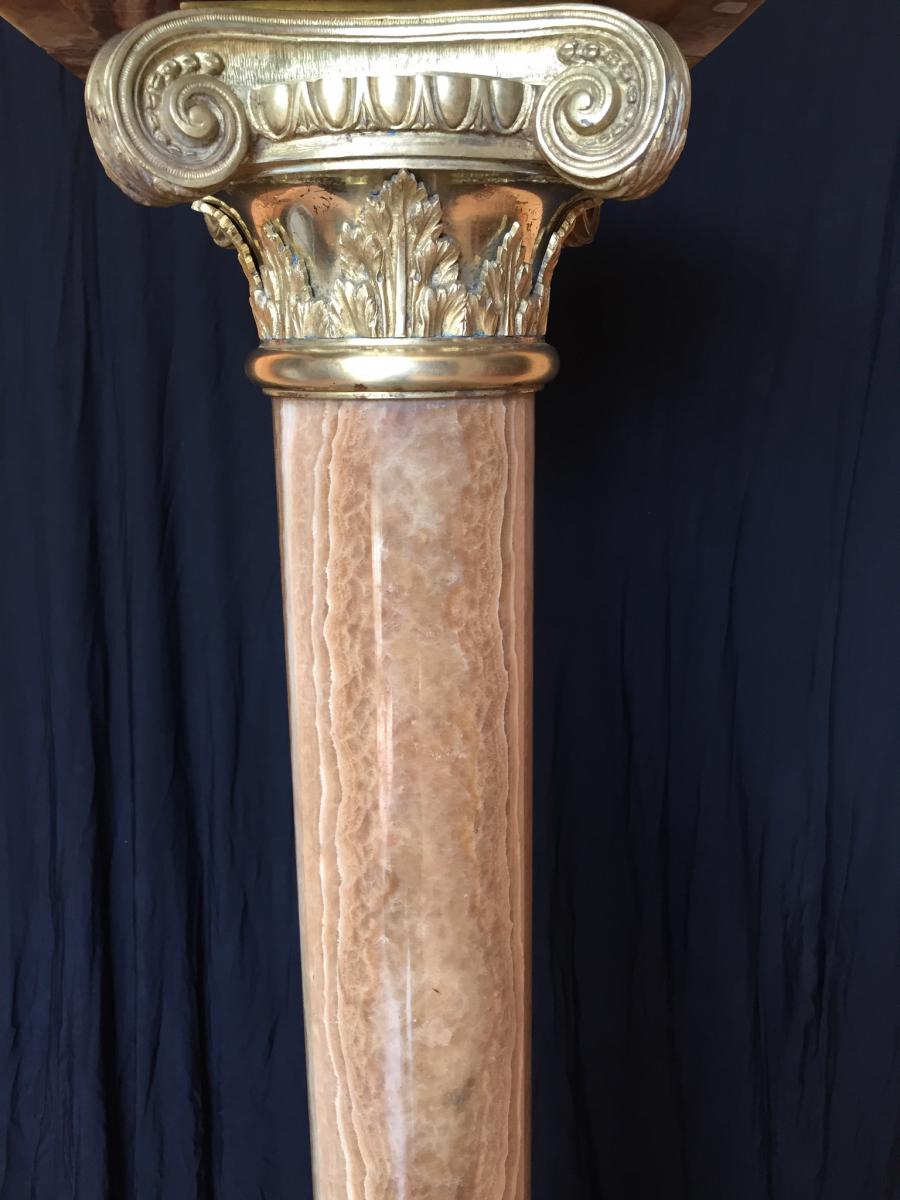 Colonne En Onyx Et Bronze XIXeme-photo-3