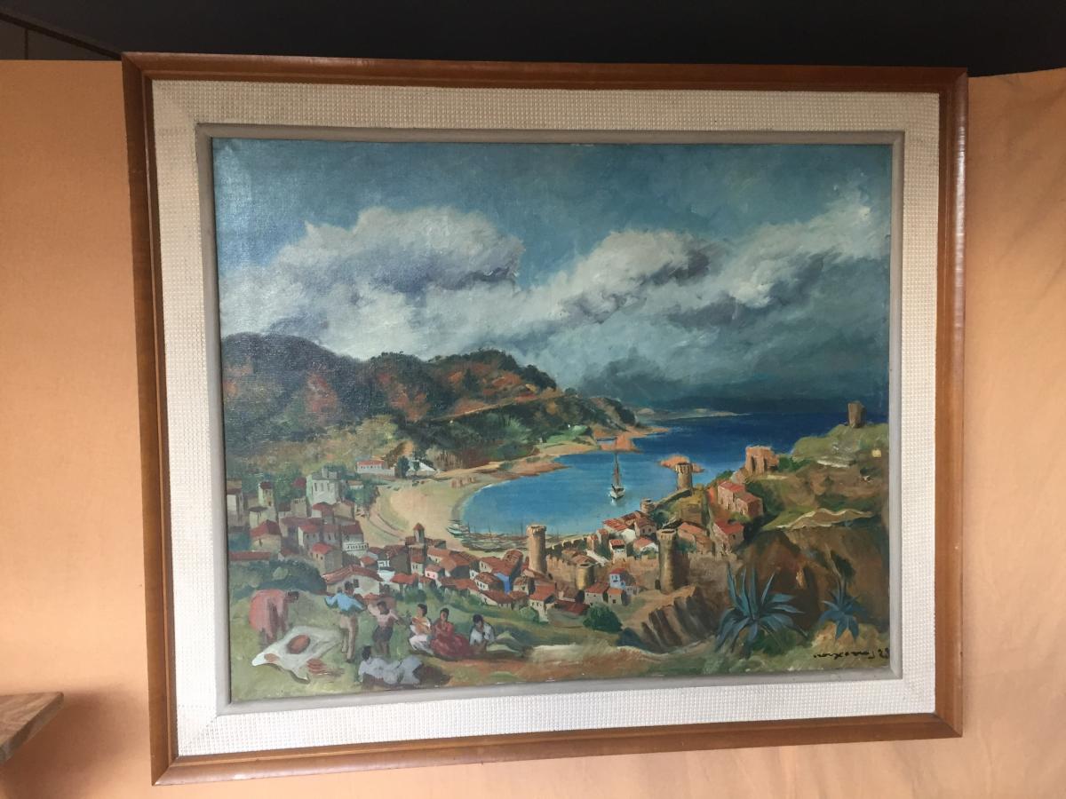 Tossa De Mar Huile Sur Toile