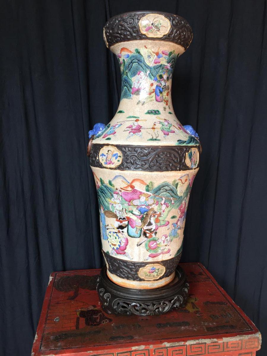 Vase Chinois  De Nankin 19eme