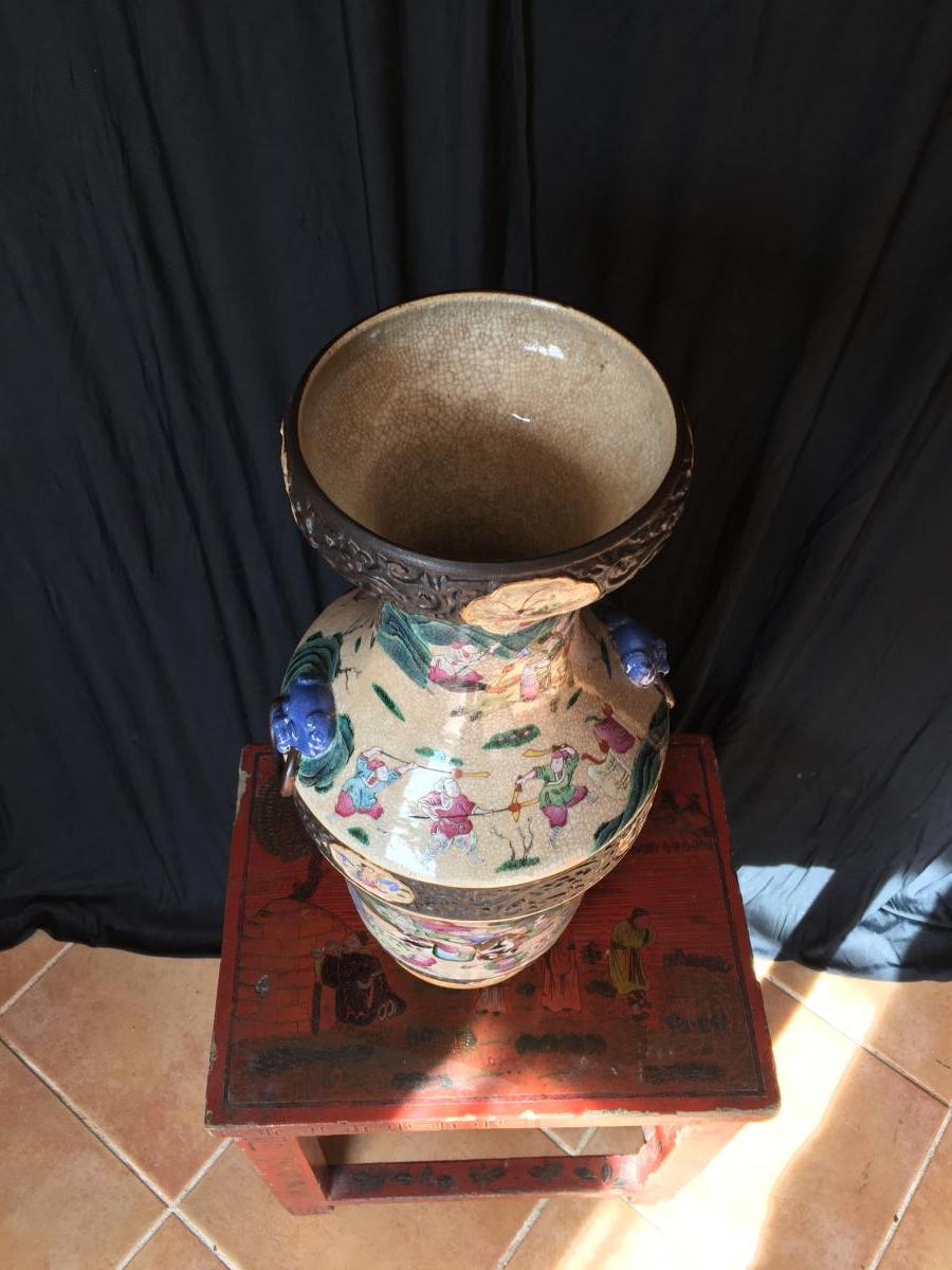 Vase Chinois  De Nankin 19eme-photo-5