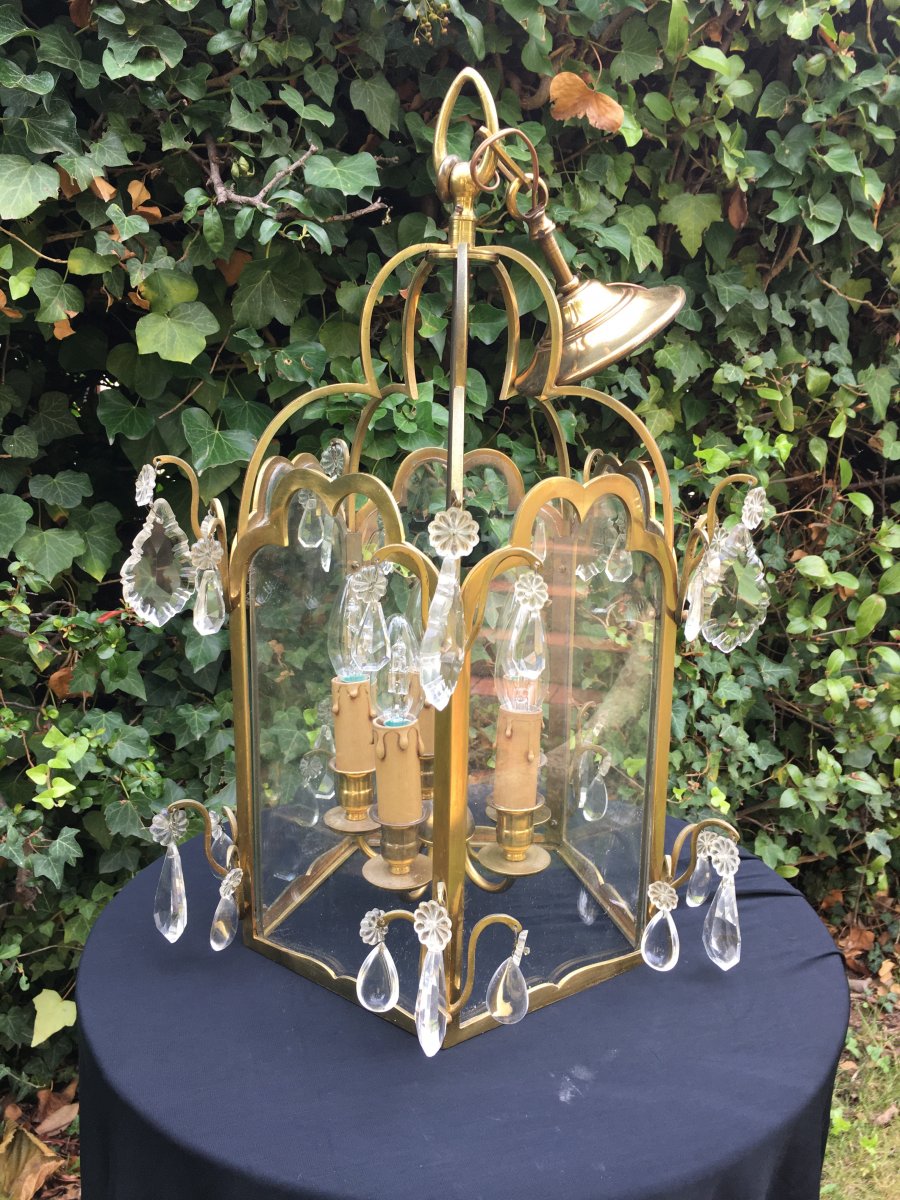 Vestibule Lantern In Bronze And Tassels-photo-3