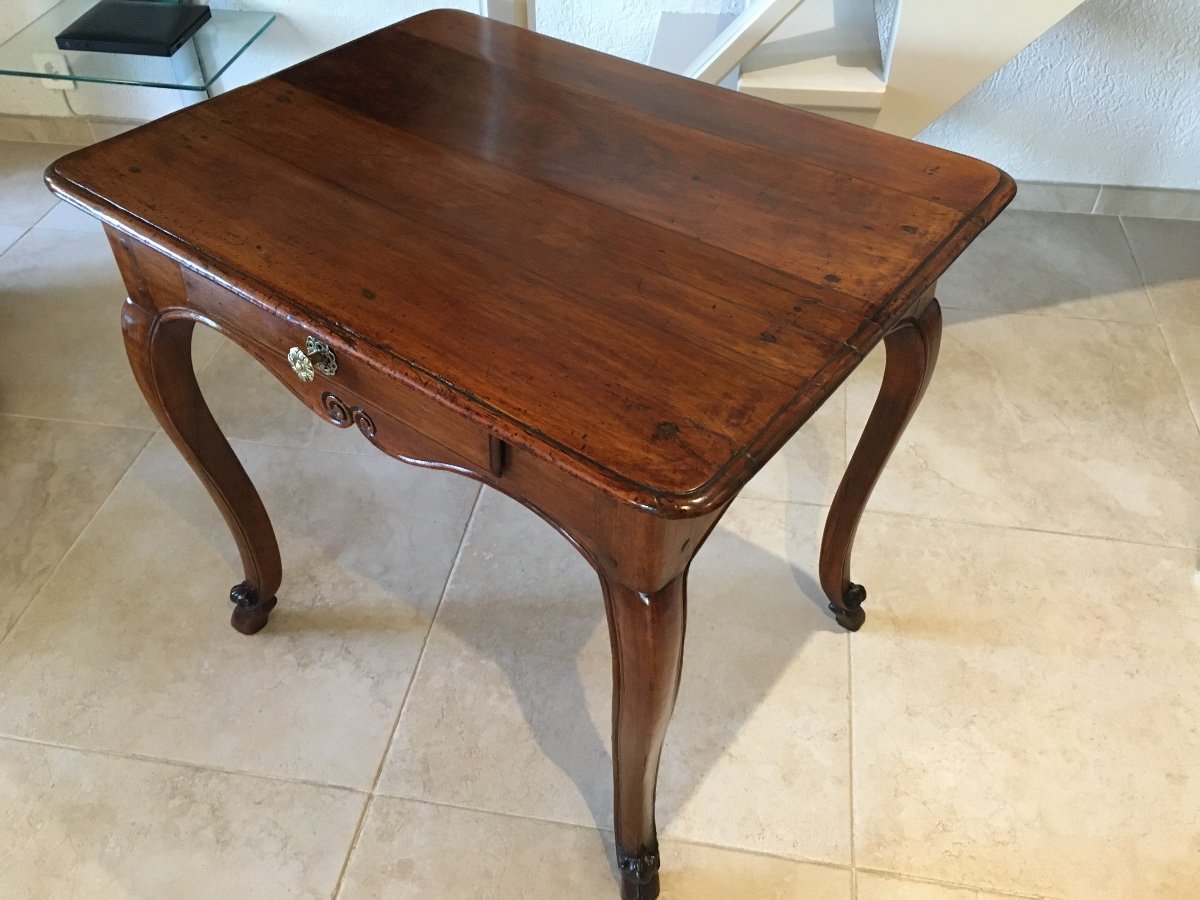 Louis XV Provençal Writing Table In 18th Century Walnut-photo-3