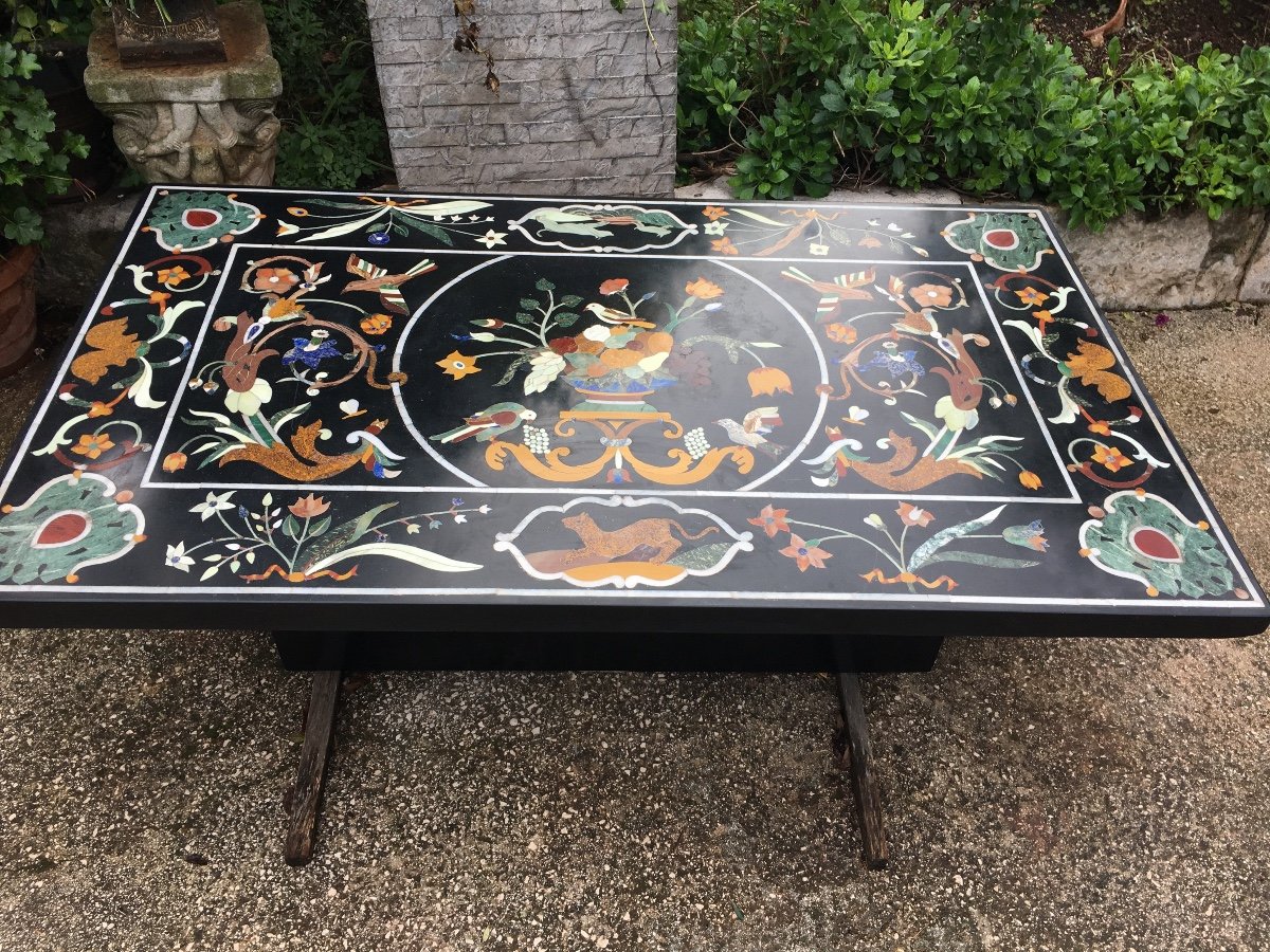 Florentine Style Scagliola Tray Coffee Table-photo-1