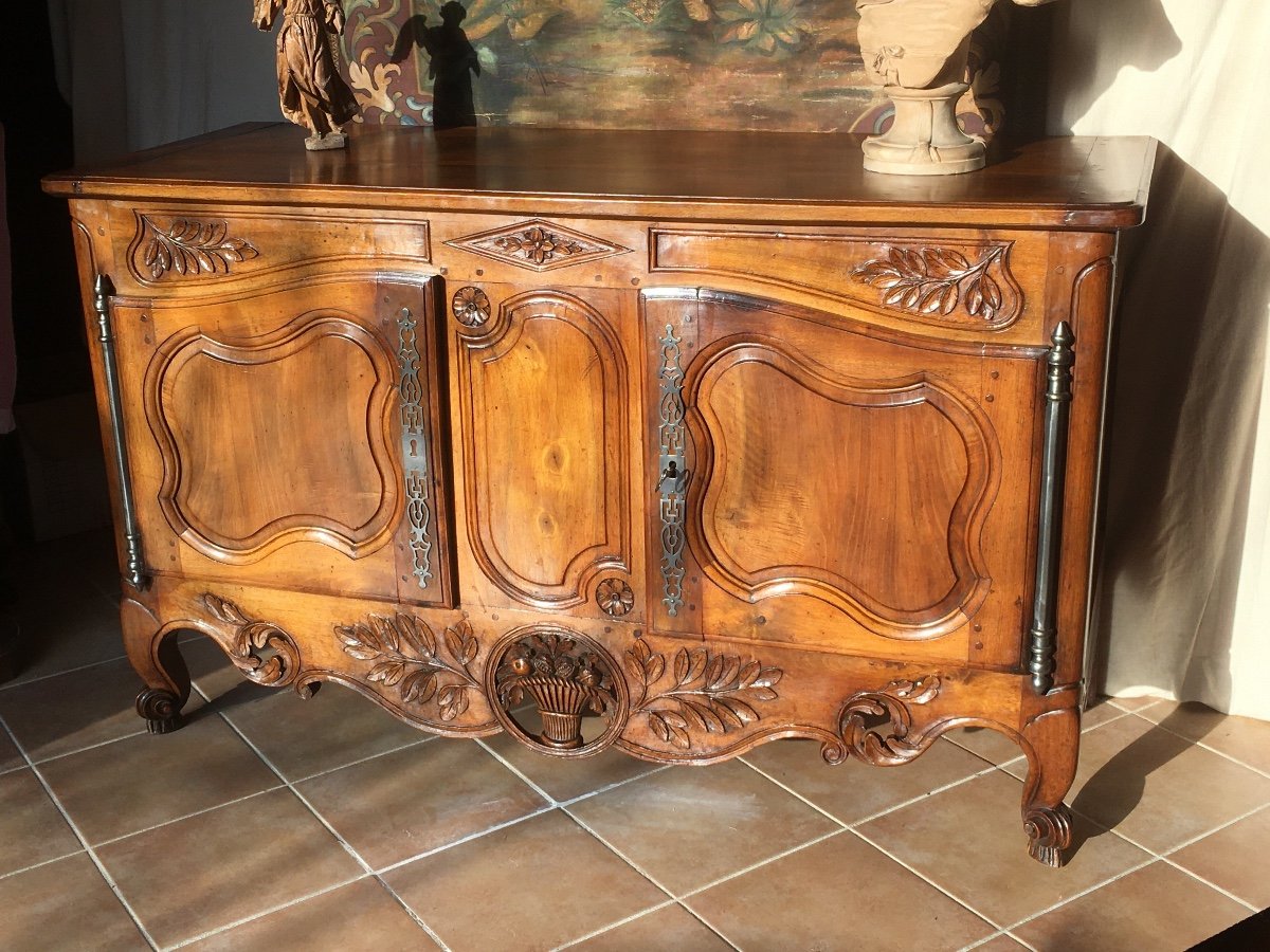 18th Provençal Credenza In Blond Walnut-photo-8