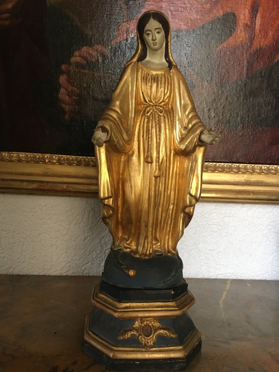 Provencal Virgin In Terracotta 19th