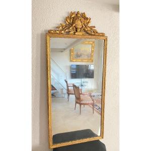 Louis XVl Mirror In Golden Wood 18th