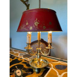 Bouillotte Lamp In Gilt Bronze With Three Lights