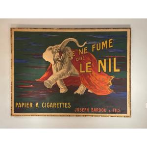 Original Poster Signed Leonetto Cappiello 1912 "i Only Smoke The Nile"