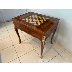 Louis XV Tric Trac Table In Marquetry