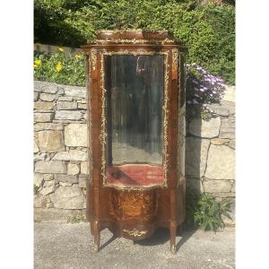 Napoleon III Period Marquetry Display Case 