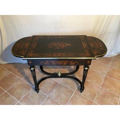 Coffee Table In Wood Marquetry Clear Napoleon III Period