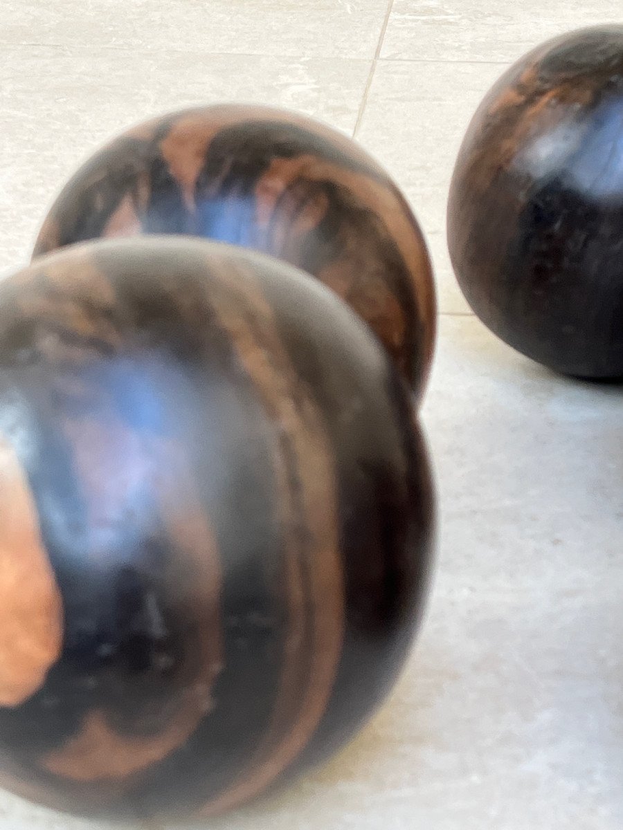 Proantic: Rare Macassar Ebony Balls Croquet Game, Burma