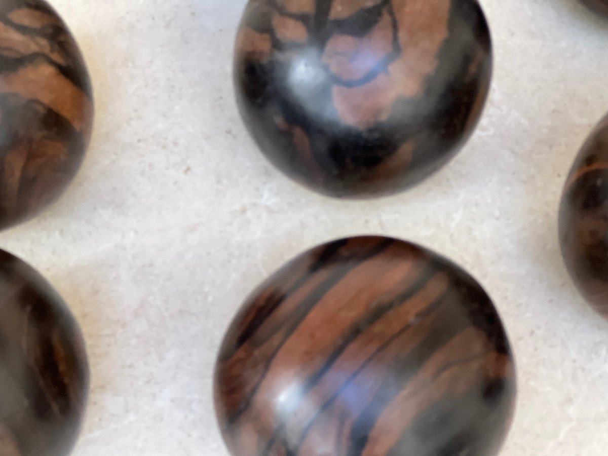 Proantic: Rare Macassar Ebony Balls Croquet Game, Burma