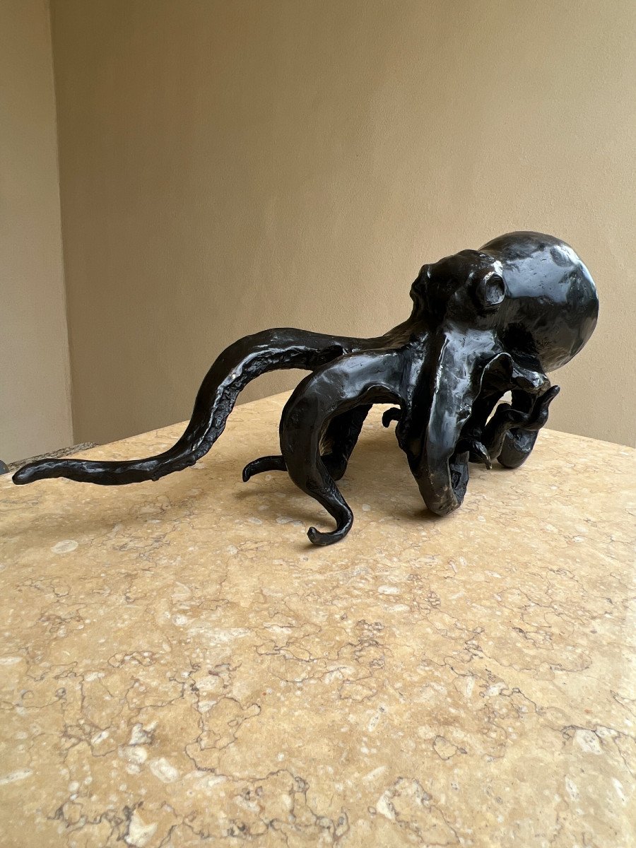 "octopus" Animal Bronze-photo-2