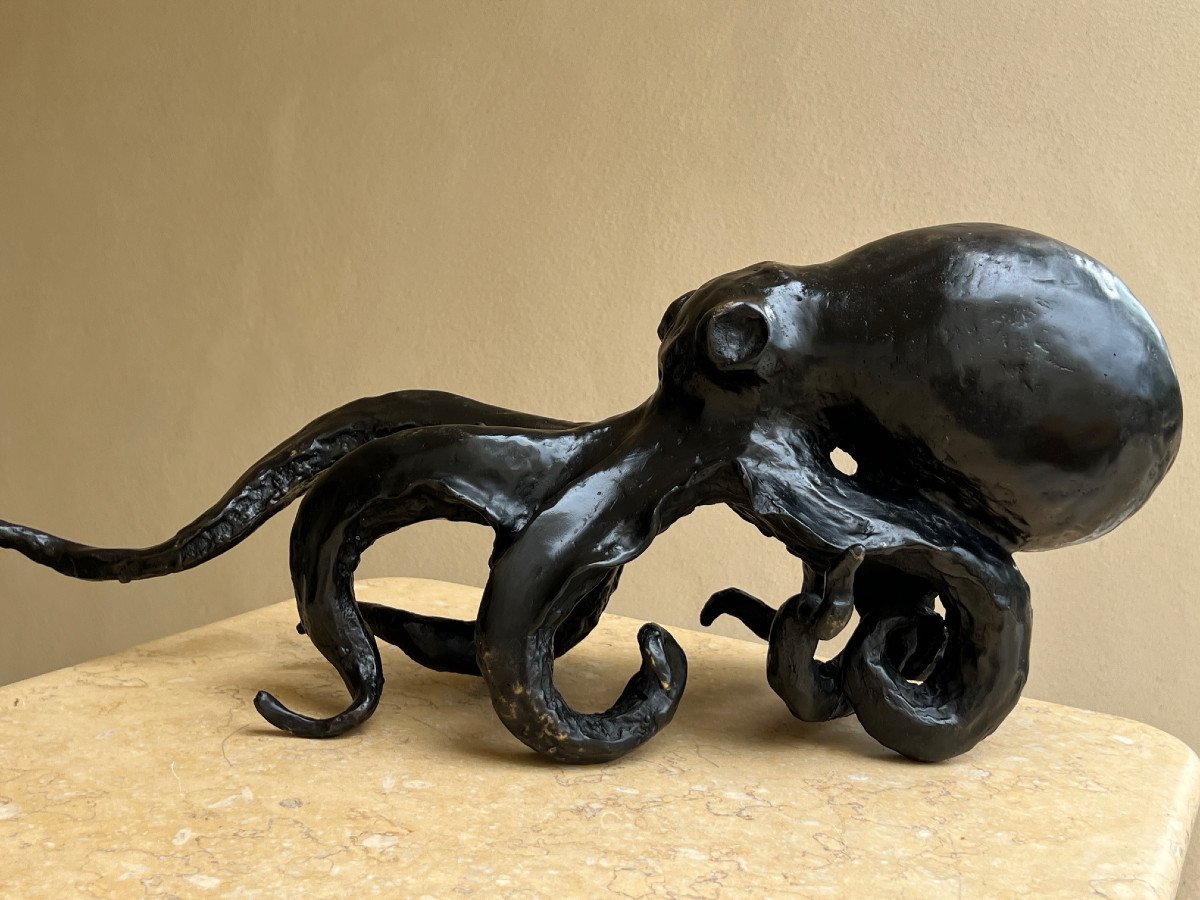 "octopus" Animal Bronze-photo-3