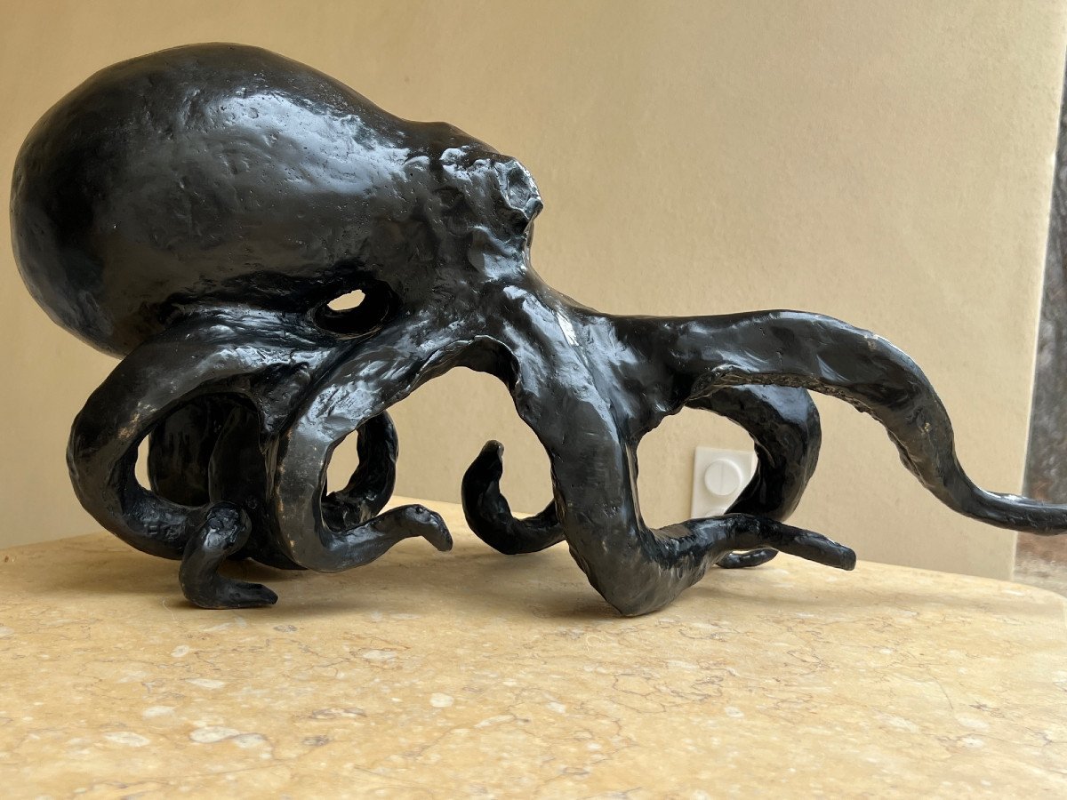 "octopus" Animal Bronze-photo-4