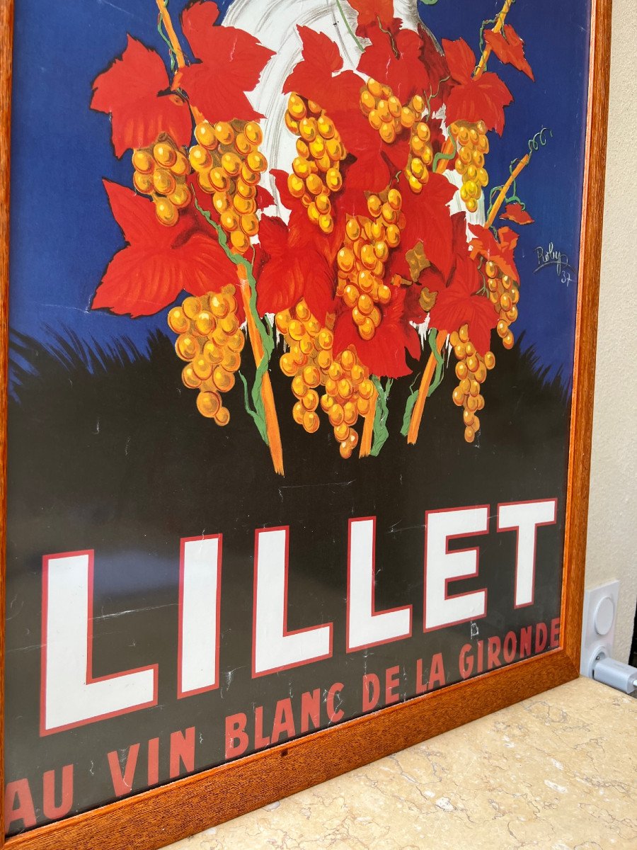 Reprint Of The Lillet Poster After Roby From 1937 Around 1970-photo-4