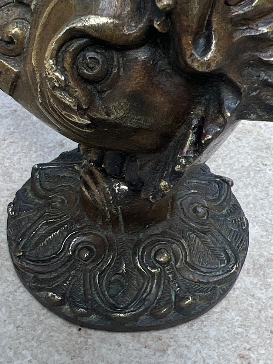 Dolphin Model Door Knocker, Mandalay Bronze Factory.-photo-3