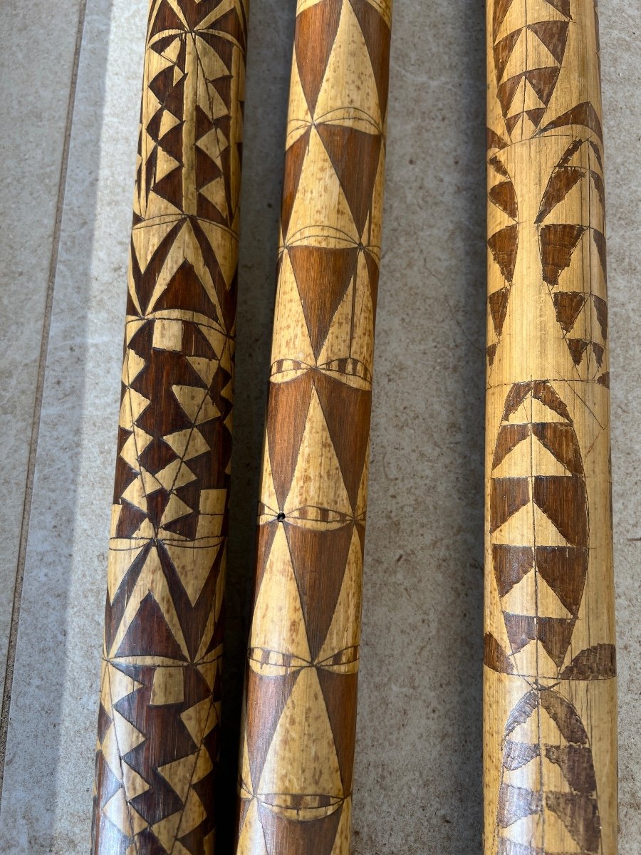 10 Grave Bamboo Flutes Vanuatu Early 20th Century-photo-4