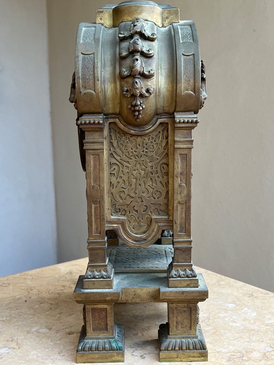 19th Century Bronze Fireplace Clock -photo-3