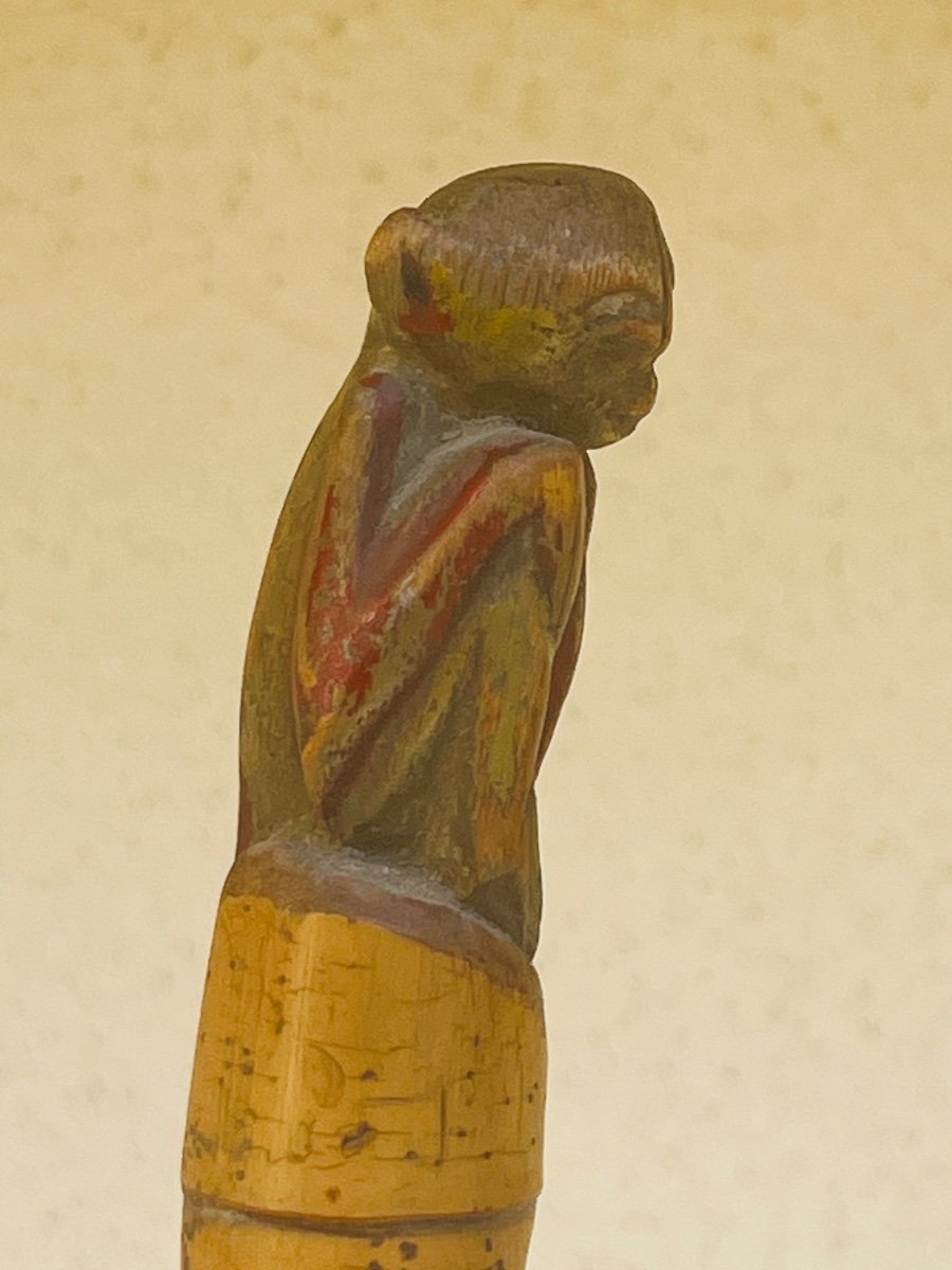 Monk's Cane Monkey Knob XIX Century Burma -photo-8