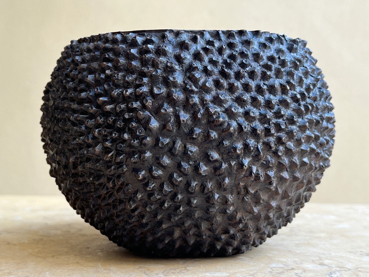 Bronze Vase Shaped Jackfruit 20th Century -photo-3