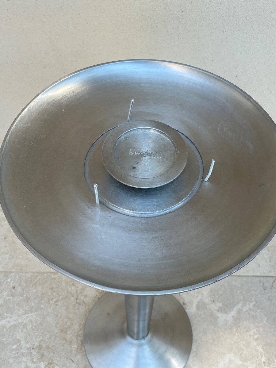 Large Aluminum Candlestick Period 1970 -photo-6