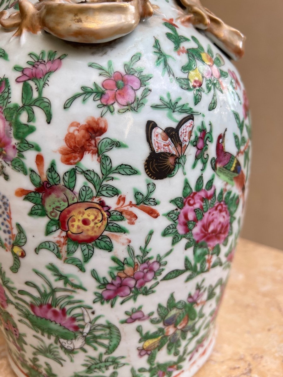 Large Canton Porcelain Vase 19th Century -photo-6