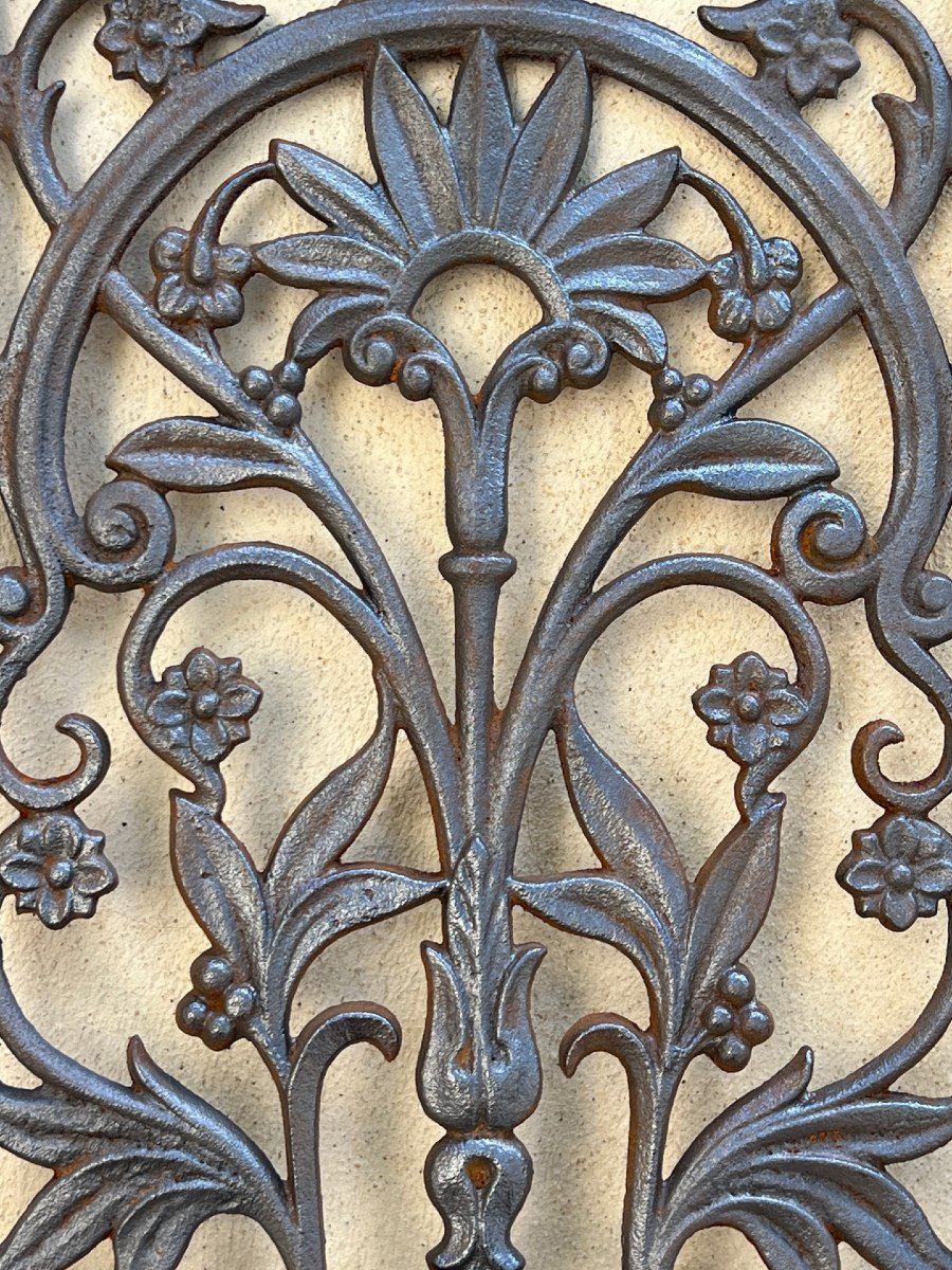 8 Cast Iron Grilles Unicorn Motif English Colonial House, Rangoon Burma 19th Century-photo-3