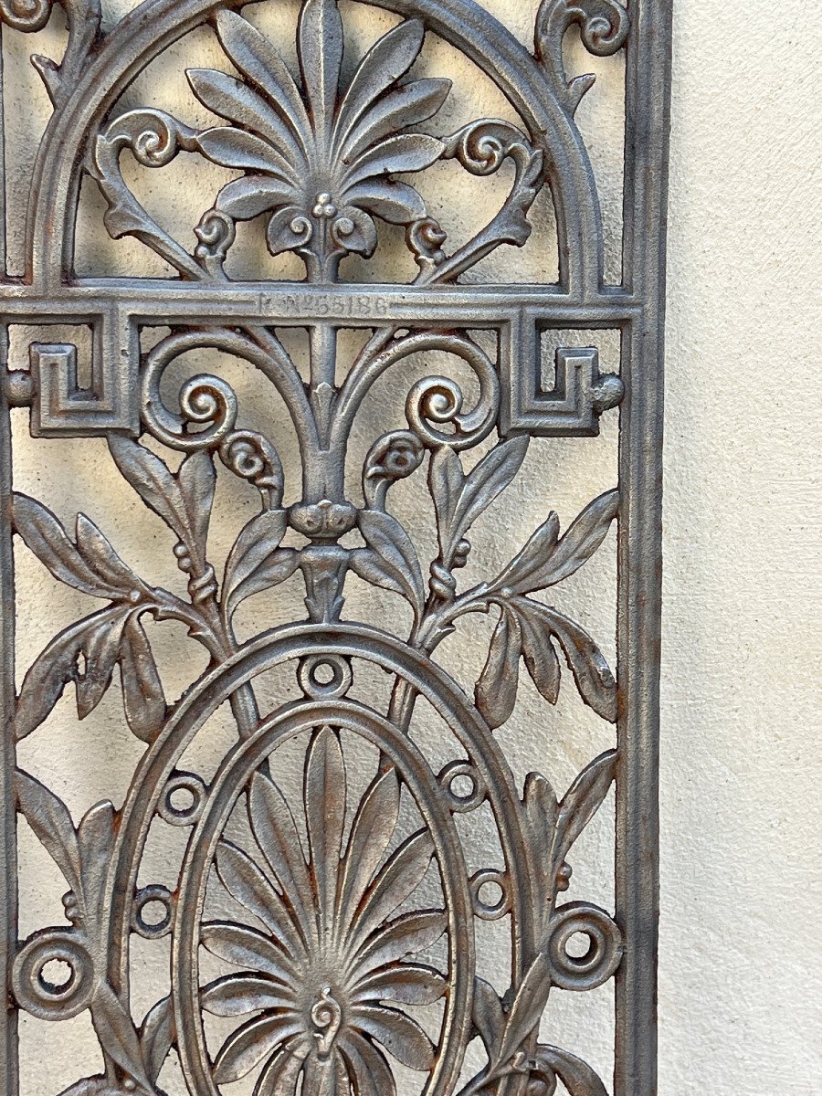 8 Cast Iron Grilles Traveler's Tree Model, English Colonial House, Burma --photo-3