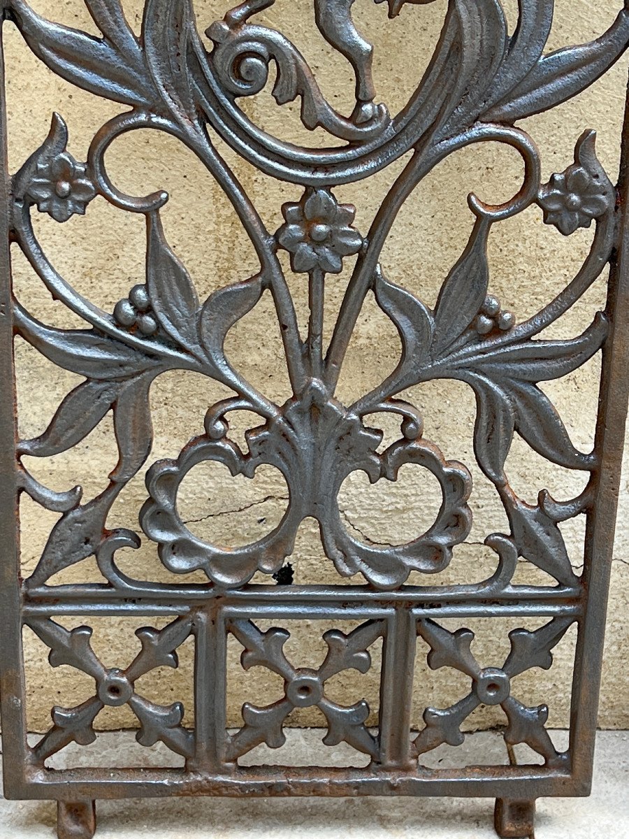 6 Cast Iron Grilles Unicorn Motif English Colonial House, Rangoon Burma 19th Century-photo-7