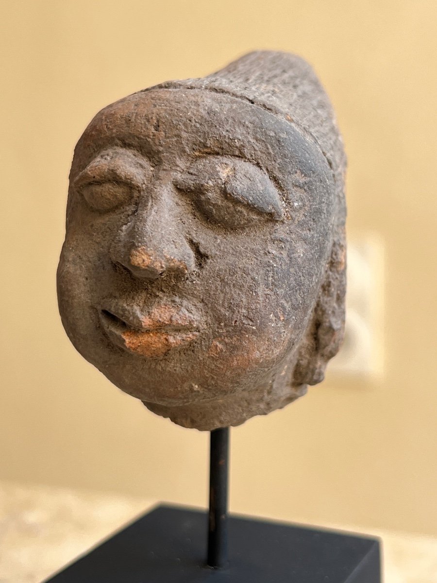 Head Of A Dignitary, Terracotta, Indonesia, East Java, Majapahit Kingdom, Late 13th Century -photo-3