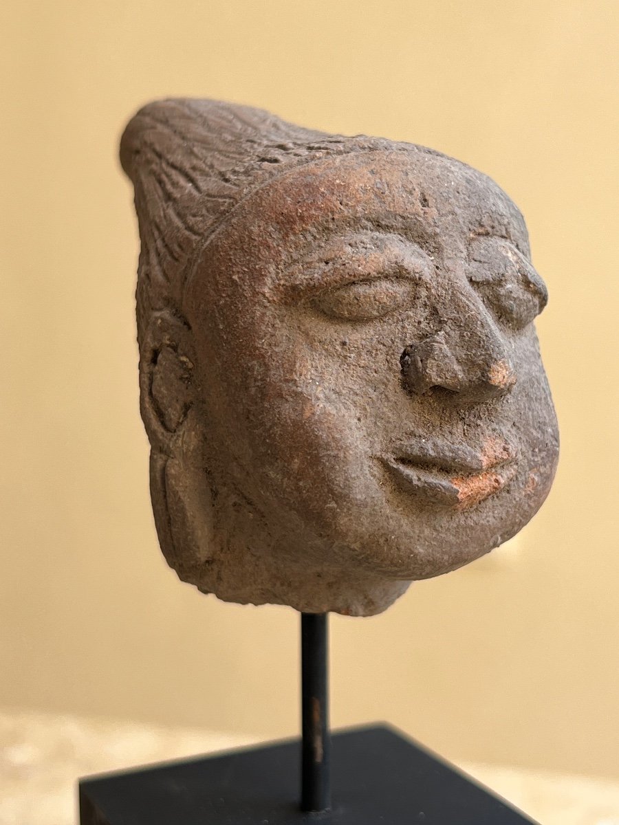 Head Of A Dignitary, Terracotta, Indonesia, East Java, Majapahit Kingdom, Late 13th Century -photo-5