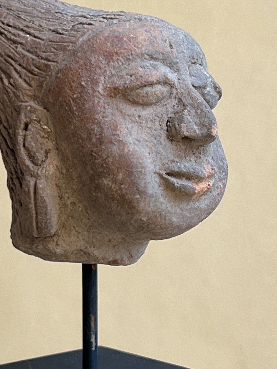 Head Of A Dignitary, Terracotta, Indonesia, East Java, Majapahit Kingdom, Late 13th Century 