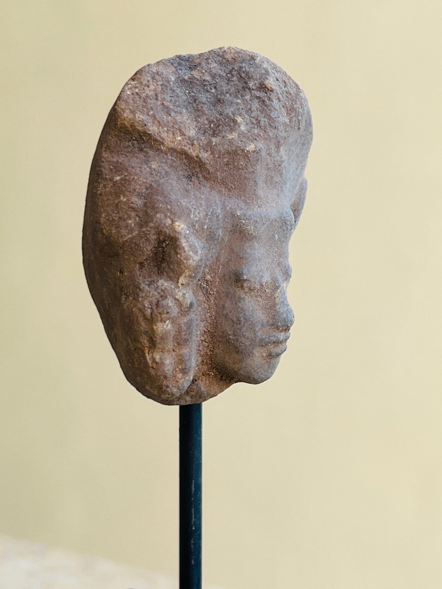 Head Of A Woman, Terracotta, Indonesia, East Java, Majapahit Kingdom, Late 13th Century -photo-2