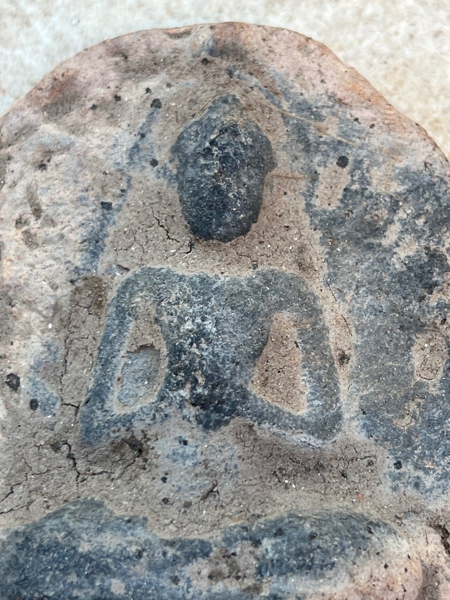 Pair Of Buddhist Terracotta Amulets 16th Century Pagan Burma 