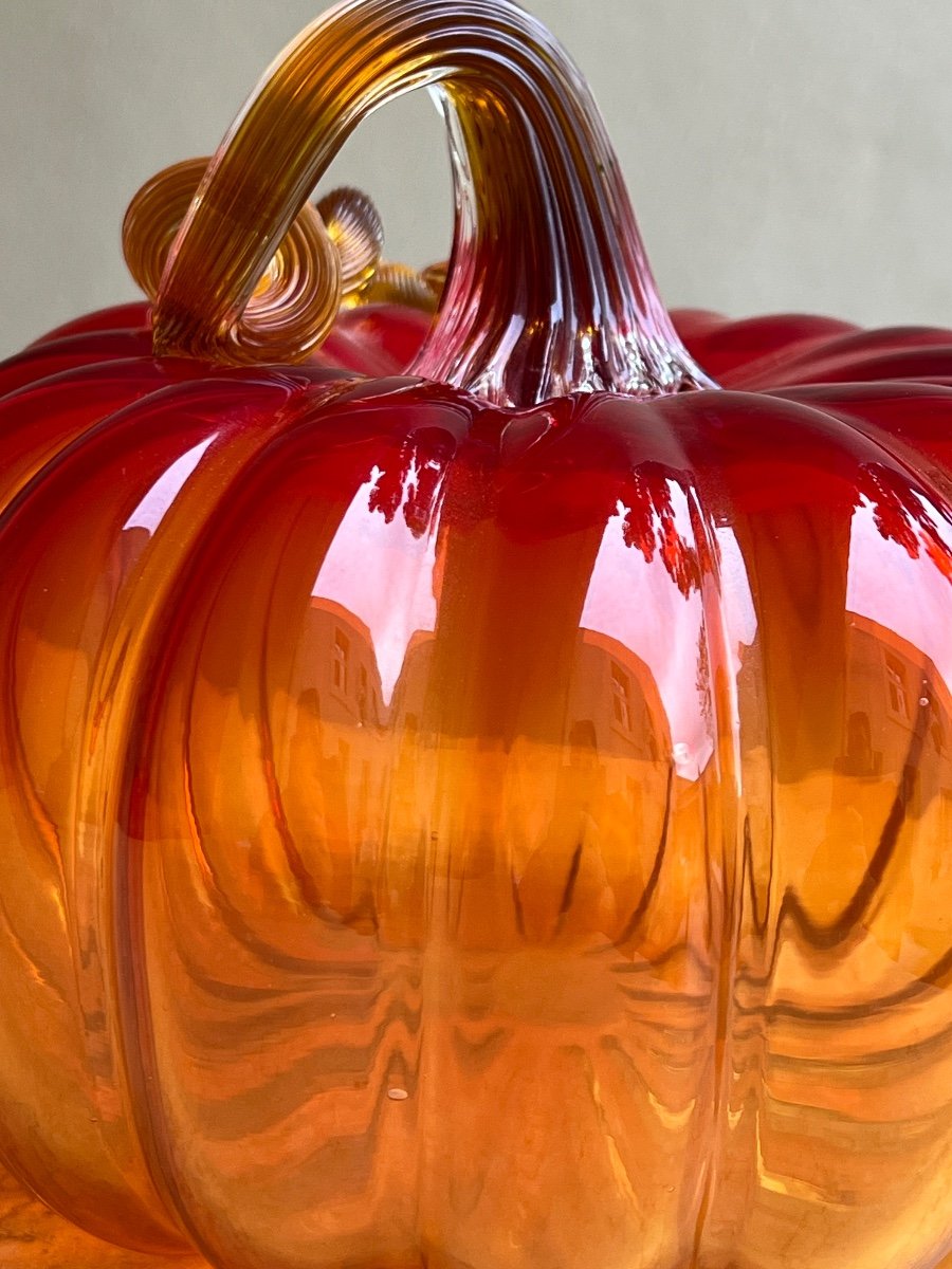 Murano Blown Glass Pumpkin Period 1960-photo-8