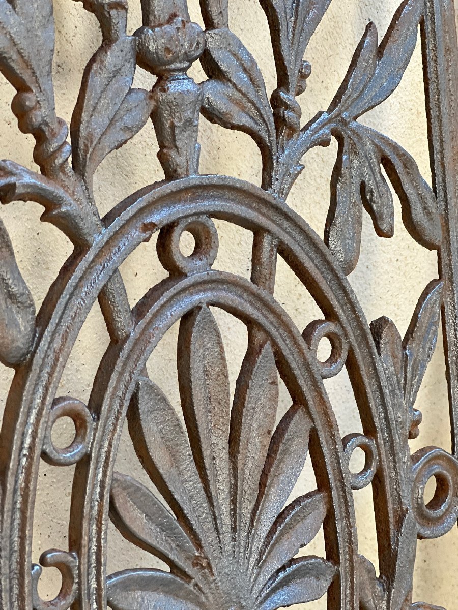 8 Cast Iron Grilles, Traveler's Tree Model, English Colonial House, Burma 19th Century -photo-6