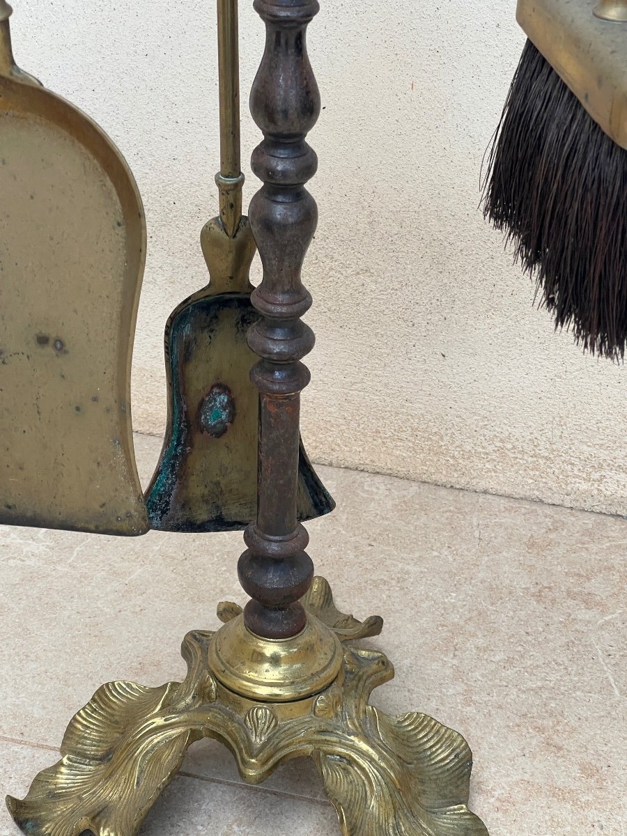 Brass Fireplace Servant  -photo-3