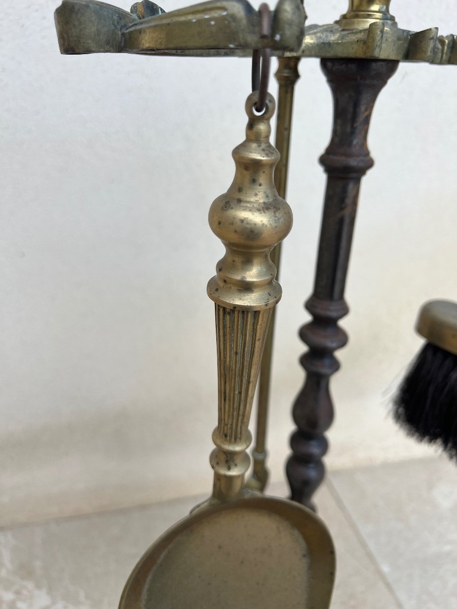 Brass Fireplace Servant  -photo-6