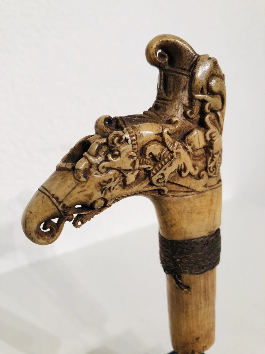 Ceremonial Saber Handle Mandau Dayak Indonesia-photo-3