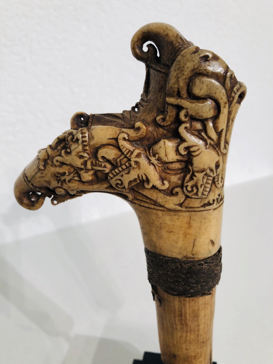 Ceremonial Saber Handle Mandau Dayak Indonesia-photo-6