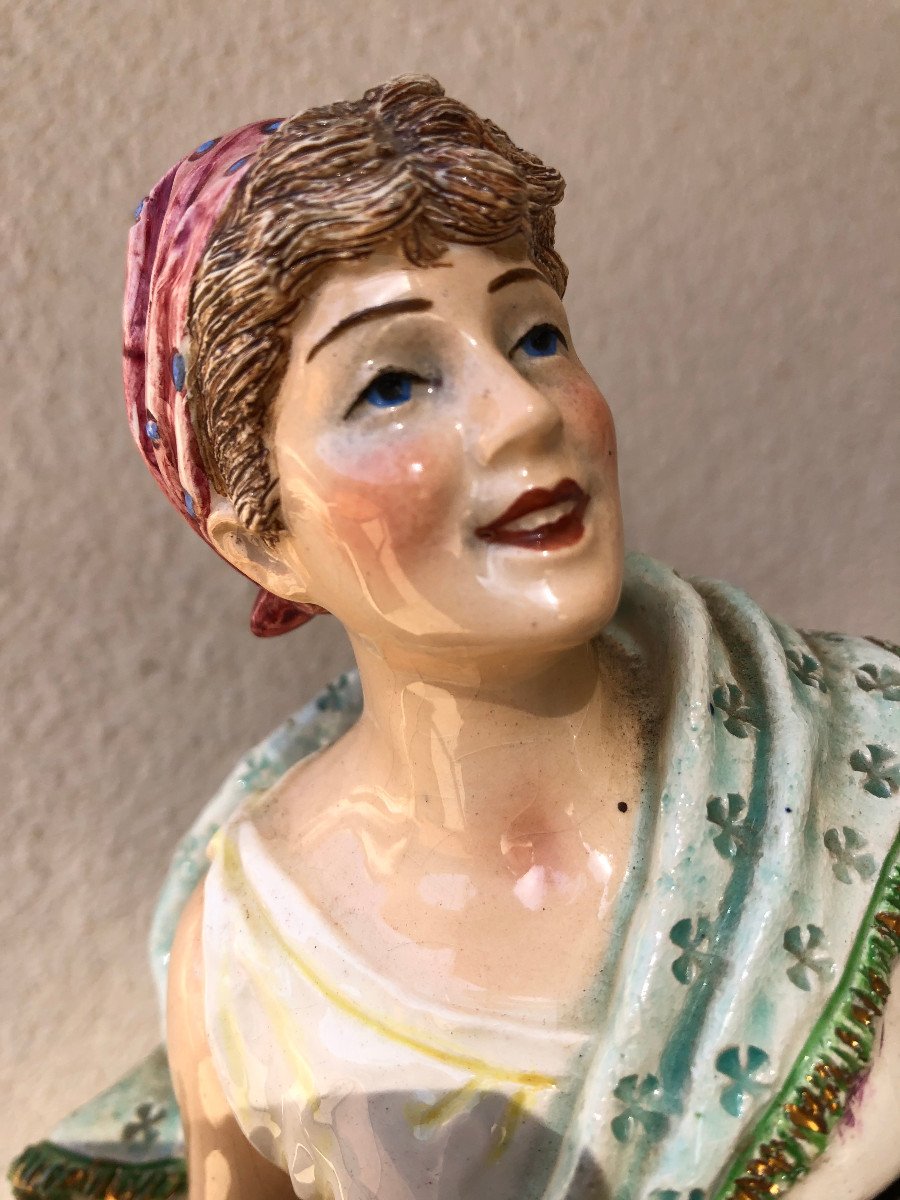 Paire De Statuettes Porcelaine Fabrication Allemande -photo-3