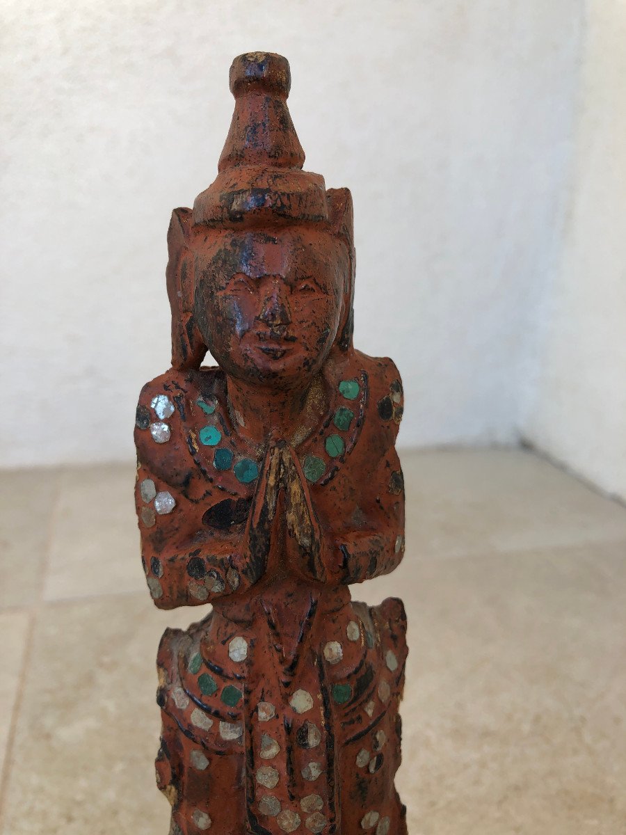 Little Burmese Deity With Folded Hands, Mandalay Province, Burma