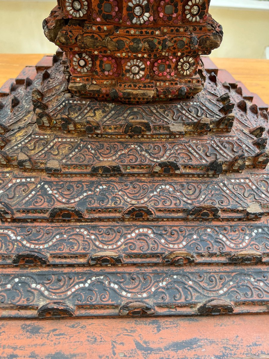 Large Temple Altar, Konbaung Dynasty XVIII Century, Burma-photo-3