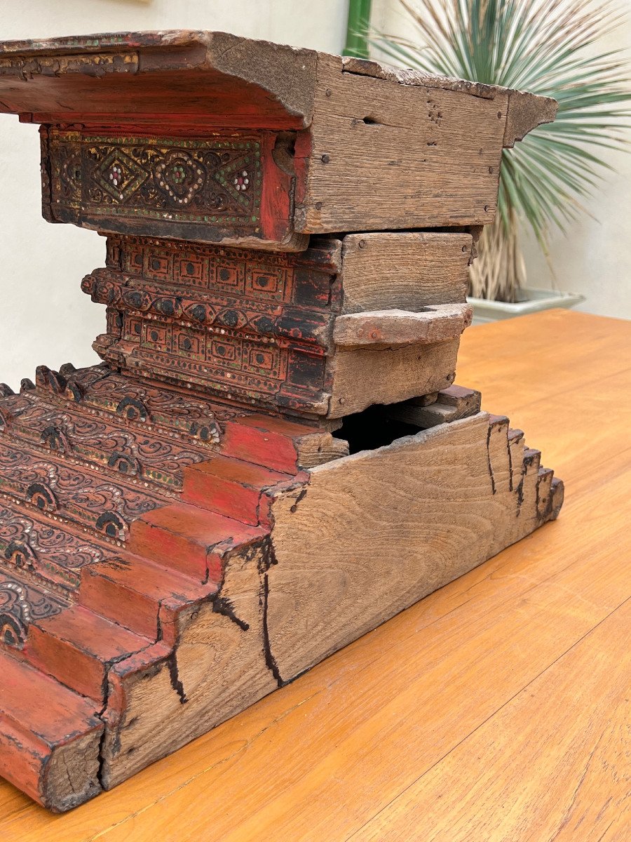 Large Temple Altar, Konbaung Dynasty XVIII Century, Burma-photo-1